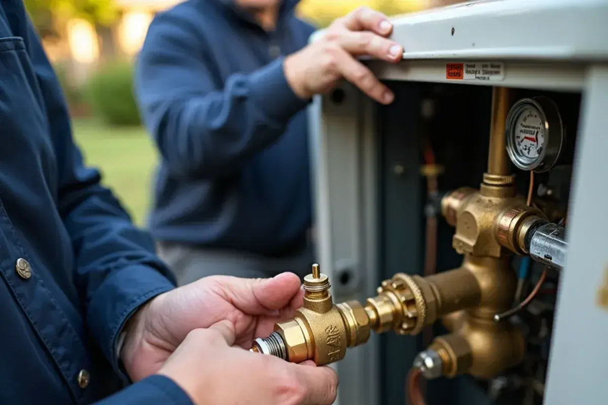 Inspecting four-way refrigerant reversing valve on heat pump split system