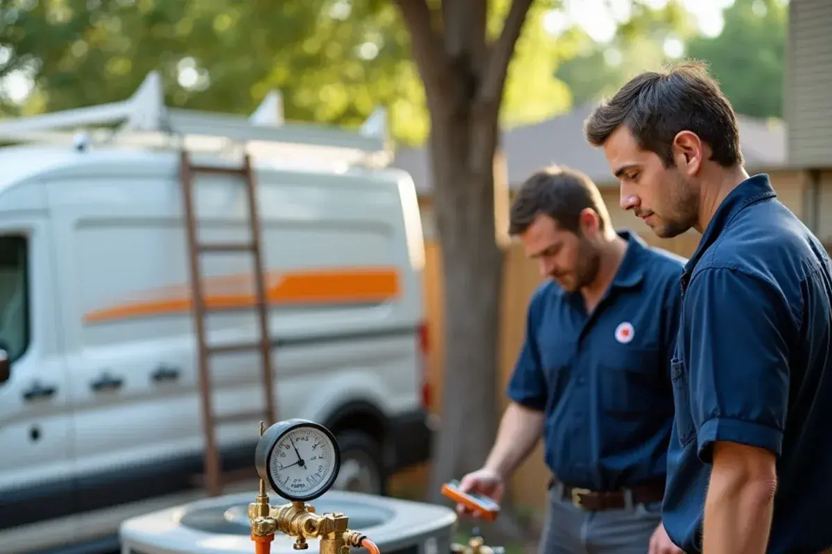 High-pressure dry nitrogen pressure decay test on AC line set