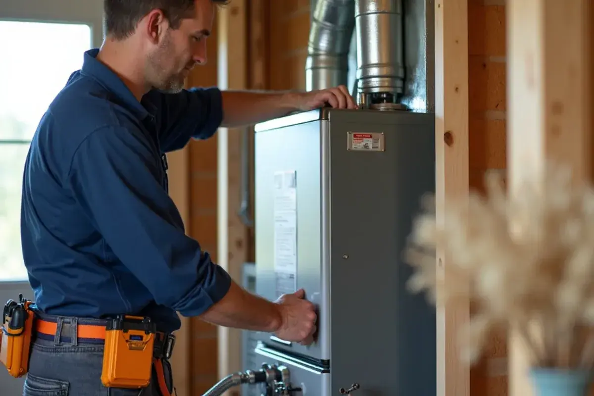 Whole-house dehumidifier connected to central HVAC system in Belton