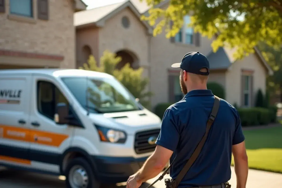 Certified HVAC technician loading parts in Nolanville