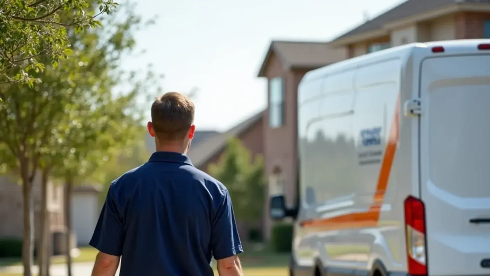 Certified HVAC technician servicing residential air conditioner in Nolanville, TX