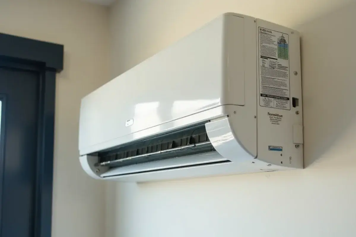 Ductless mini-split heat pump installation in a Salado historic building